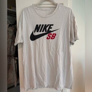 Nike Short Sleeve Tee with Black Swoosh and Red SB